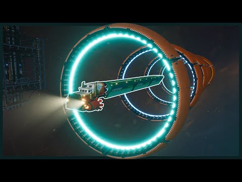 Triple Trailer Trucking Through an Asteroid Field in Star Trucker