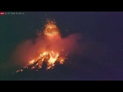 Dec 7, 2024: Volcanic Lightning at Fuego Volcano, Guatemala