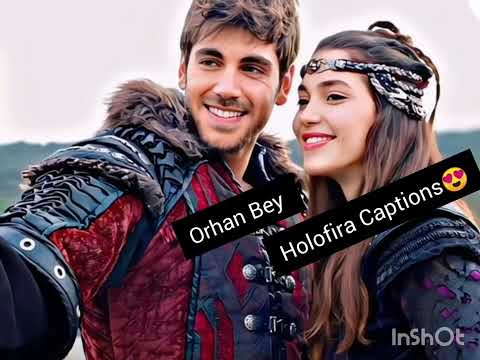 😍Turkey #drama #actors Orhan Bey & Holofira beautiful #captions #kurulusosman