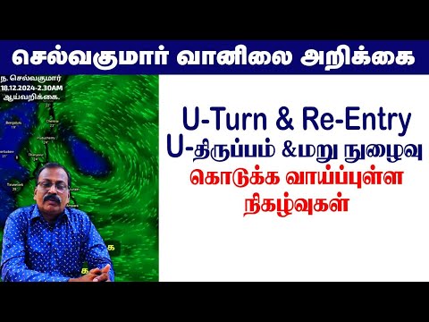 U-Turn & Re-Entry , U- திருப்பம் &மறு நுழைவு கொடுக்க வாய்ப்புள்ள நிகழ்வுகள் #tamil_weather_news