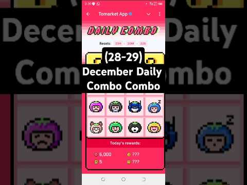 Tomarket daily combo today 🍅 | Tomarket 28 December daily combo 🗓️ | Tomarket combo