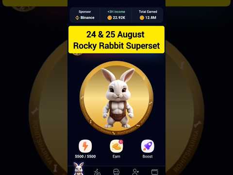 Rocky Rabbit Superset Combo 24 August #rockyrabbitairdrop  #rockyrabbitdailycombo #24august