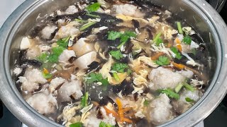 My 101 grandma’s longevity recipe simple & easy fish paste seaweed thick soup