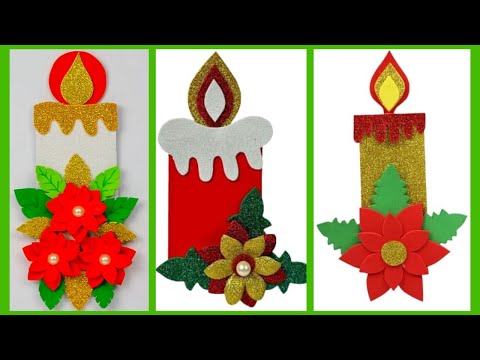 3 Easy Christmas Candle  Ideas | DIY Christmas Candle | Christmas Craft Ideas | Best Out Of Waste |