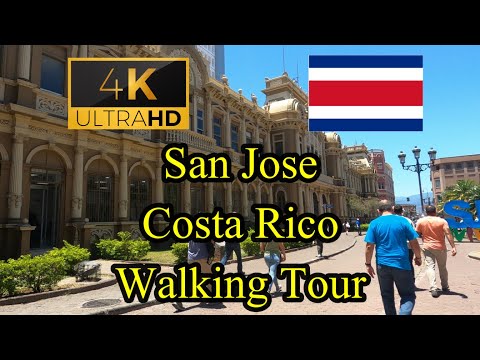 🇨🇷【4K 60fps】WALK - San Jose ~ Walking Tour - Costa Rica