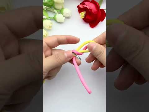 Rope end docking, twist knot, rope braiding skills sharing, handmade DIY, fancy knotting, practi