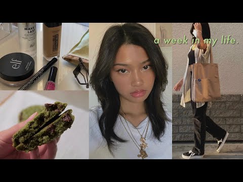 [mini vlog] a chill week in my life 🍵 | new hair, sunset picnic, & matcha cookies