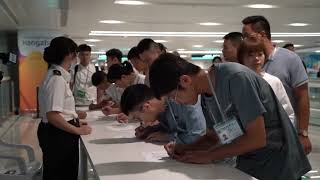 Simulation drills in Terminal 4 of Hangzhou Xiaoshan International Airport