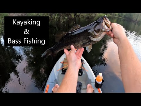 Kayaking and fishing! ZOOM speed worm bass fishing. Lifetime Teton Angler