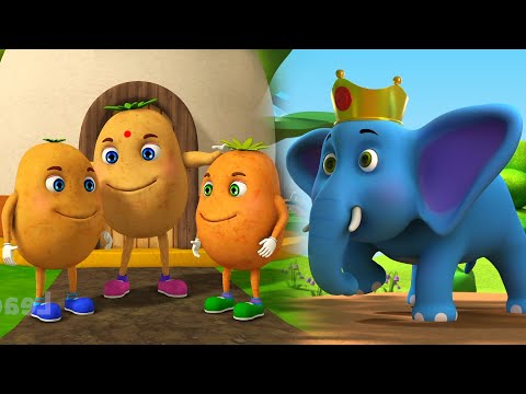 Aloo Kachaloo & Hathi Raja - आलू कचालू और हाथी राजा | Kids Nursery Rhymes | Kids Poems | Balgeet