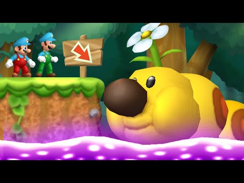 New Super Mario Bros Wii Co-Op Walkthrough - World 5 (2 Player)