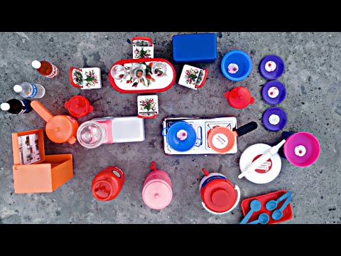 diy unboxing amazing mini kitchen set l Mini Latest Steel And Plastic kitchen Set @miniclay5092