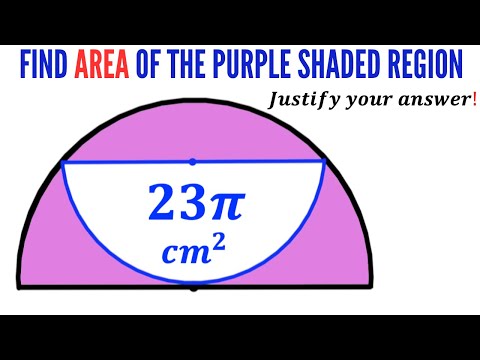 Can you find area of the Purple shaded region? | (Semicircles) | #math #maths | #geometry