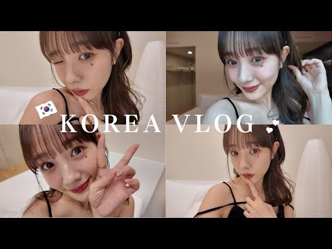 【韓国Vlog】2泊3日の韓国旅🇰🇷カフェ/買い物/眉毛アート/韓国料理𓌉𓇋 ‎🤍  -