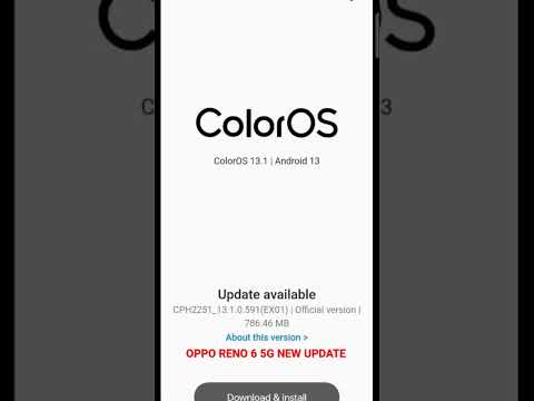 OPPO RENO 6 5G NEW UPDATE AVAILABLE #opporeno65g#android14 #coloros14