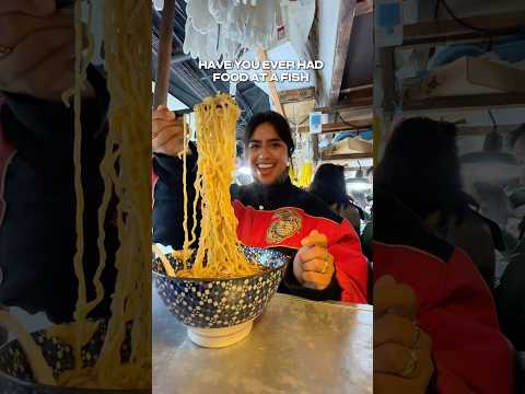 Would you wait 1.5 hours for this ramen place inside a fish market? #food #parisfood