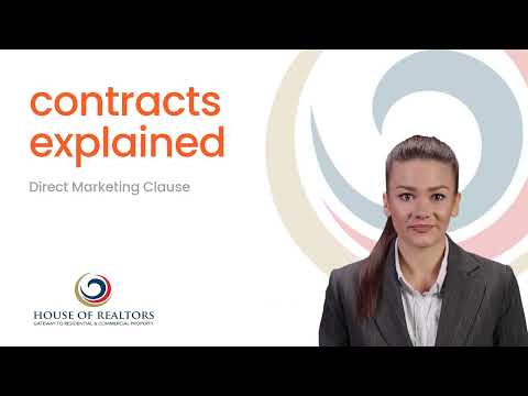 CONTRACTS EXPLAINED.  DIRECT MARKETING CLAUSE