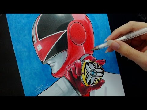 Speed Drawing - Red Ranger (Power Rangers Time Force)