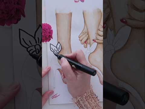 How to draw gorgeous shoes #fashionillustrationtutorial