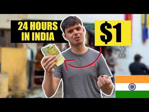 Surviving 24 Hours in India with Only 1 Dollar! 🇮🇳💸