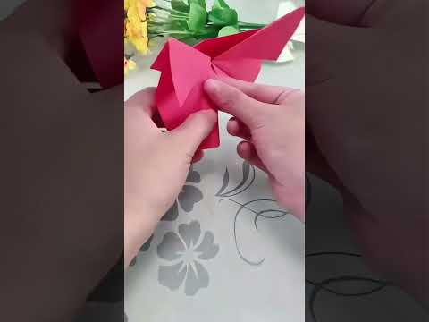 DIY tissue paper craft rose flowers gift idea #foryou #tiktok #fyp #gift #craft