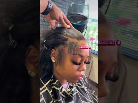 DRAMATIC BABY HAIR ON FRONTAL WITH FISHTAIL BRAID 😍 #shorts #fyp #beauty #viral #youtubeshorts