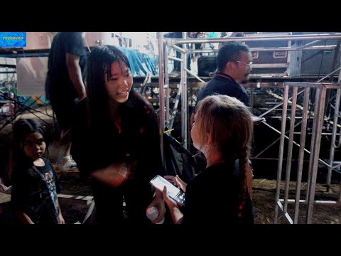 Backstage with PRETTY ROCK and her little big fan at Burapa Bike Week 2023