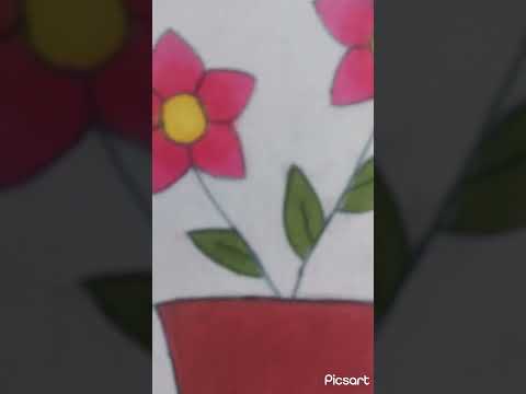 Flower painting##painting#canvaspainting#flowers#drawing#art#trendingshorts##viral#samsfam