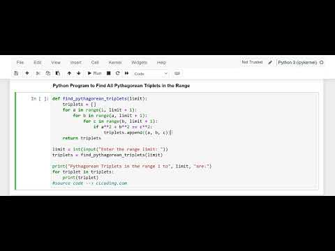 Day 43: Python Program To Find All Pythagorean Triplets in a Given Range