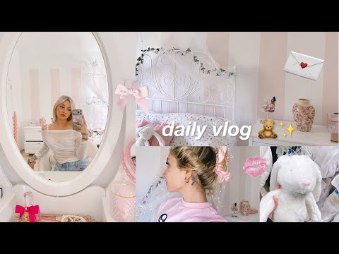 🎀Vlog: un día conmigo {me hago rizos sin calor, cambios en mi habitación, mini haul Shein…}