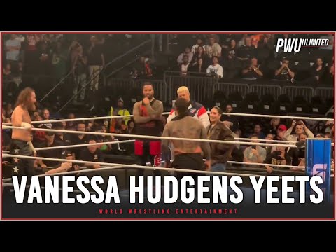 𝙒𝘼𝙏𝘾𝙃: Vanessa Hudgens Yeets In The Ring With Cody Rhodes & The Usos