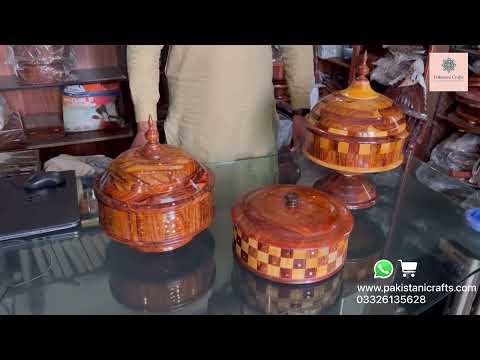 Wooden Hot Pot |Serving Bowl | Handmade | Pakistani Crafts