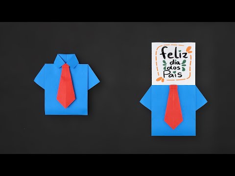 Como fazer um Cartão de Origami para o Dia dos Pais com uma mensagem secreta dentro!