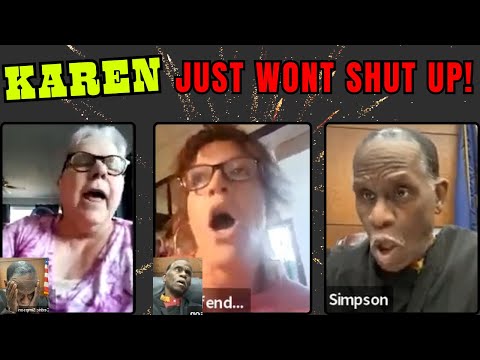 ENTITLED KAREN WON'T GET OUT AND JUST CANT KEEP FROM INTERRUPTING THE JUDGE!