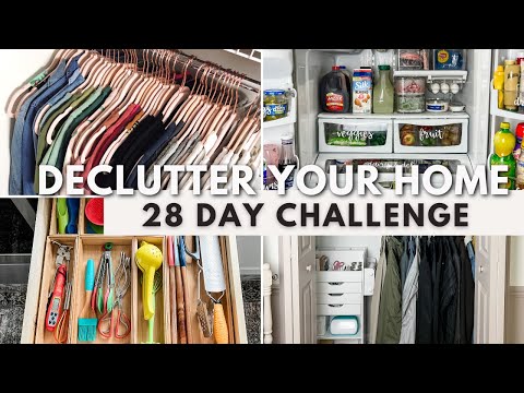 EASY DECLUTTER CHALLENGE | Declutter & organize your home in 28 days with this guided challenge