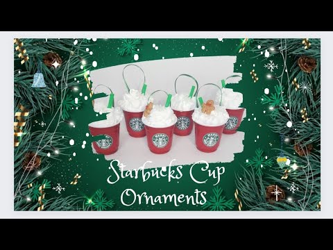 Making mini coffee cup ornaments