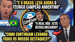 IMPRENSA ARGENTINA SE REVOLTOU: QUINTEROS, TÉCNICO CAMPEÃO NA ARGENTINA, SE MANDOU PARA O GRÊMIO