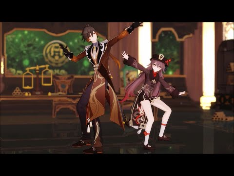 [MMD/Genshin Impact] Hu Tao & Zhongli - Drop pop Candy