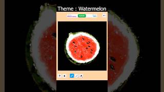 Drawing Watermelon in Roblox Speed Draw - Art Challenge #roblox #art #drawing #painting #shorts