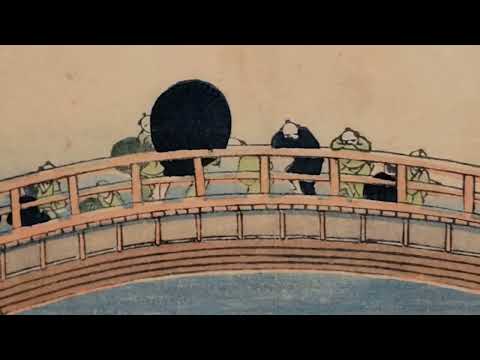 葛飾北斎 (1760~1849) 《冨嶽三十六景・深川万年橋下》横大判 錦絵 一枚 24.5×36.2cm江戸時代 19世紀 天保1−天保3年（1830-32）頃 東京国立博物館