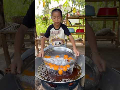 Yummy fish with egg cooking 🧑🏿‍🍳