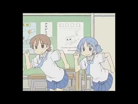 Yuuko Aioi and Mio Naganohara dancing to the Nichijou soundtrack