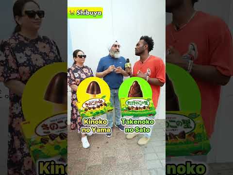 【KINOKO-TAKENOKO DOCCHI!?】in Shibuya Japan③　Which do you prefer? #shorts #funny #shortvideo