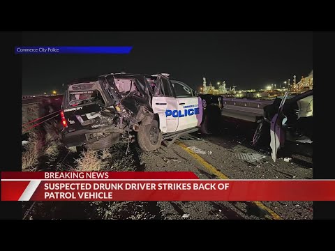 Suspected drunk driver hits patrol car, injures officer in Commerce City