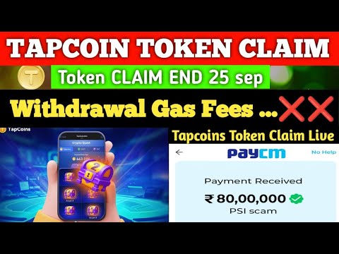 Tapcoin Airdrop Withdrawal 💵💰& Time 🥳 Tap Coin Airdrop Withdrawal Kab Hoga | TapCoin Airdrop Bank