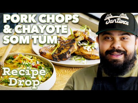 Sweet Garlic Pork Chops with Chayote Som Tum | Recipe Drop | Food52