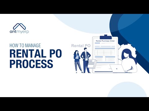 How To Manage Rental PO process | AntMyERP | Purchase Order- English