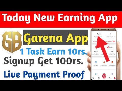 Today New Earning App !! Garena App Se Paise Kaise Kamaye !! Garena App Real Or Fake Full Details !!