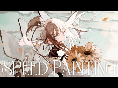 イラストメイキング - No.1614 / 180倍速 字幕解説＆レイヤー☽  speed painting