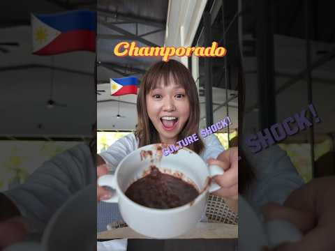 Culture shock🇵🇭 Chocolate Rice in PH! Nani !? What is champorado😳 #davao #breakfast